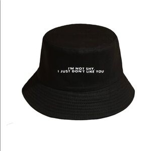 Unisex Black Classic  Slogan Trending Bucket Hat